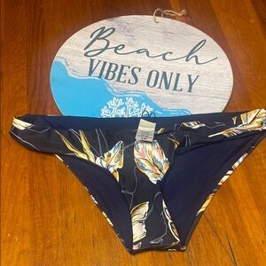 L’Space Navy Leaves Floral Bikini Bottom